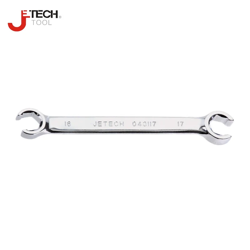 Jetech lifetime gurantee flare nut wrench metric double end oil pipe spanner 8 9 10 11 12 13 14 15 16 17 mm tools for auto