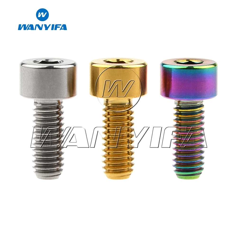 Wanyifa Titanium Ti Bolt M4x10 12 15 20mm Din912 vite a brugola per fissaggio in titanio per bicicletta