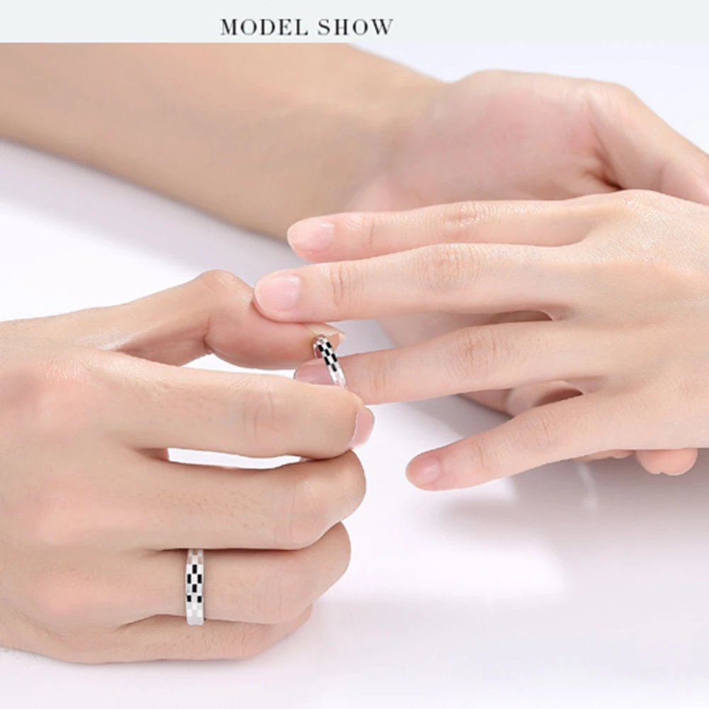 Fashion Couple Ring Pure 925 Sterling Silver Ring For Women Men Classic Reticulated Frosted Ring Jewelry Lovers Gifts