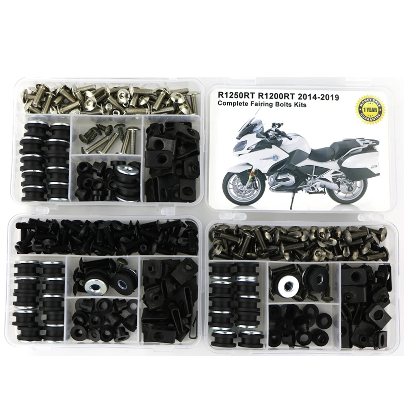 

Fit For BMW R1250RT R1200RT 2014 2015 2016 2017 2018 2019-2024 Motorcycle Complete Full Fairing Bolts Kit Clips Nuts Screw Steel