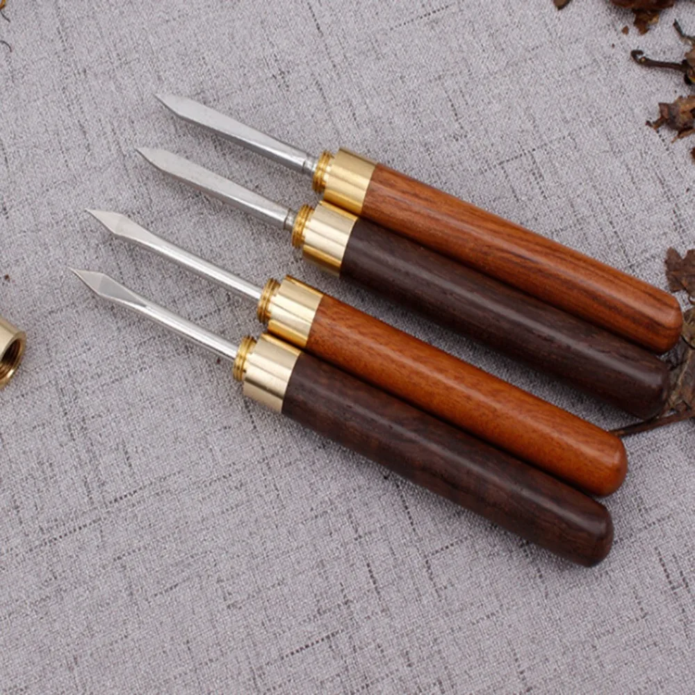 New Sandalwood Stainless Steel Tea Knife Pu Er Dedicated Tea Needle Tea accessories Chinese Kung Fu Teasets Spiral Tea Knife