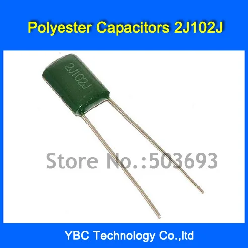 

Free Shipping 500pcs/lot Polyester Film Capacitor 2J102J 630V 1000PF 1NF