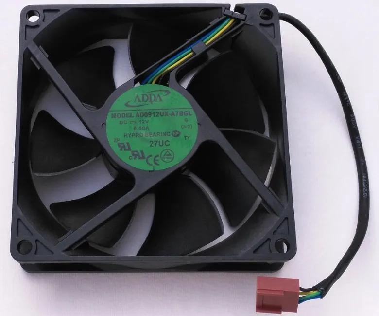 

NEW ADDA 9025 9CM 4lines temperature control PWM 12V 0.50A AD0912UX-A7BGL cooling fan