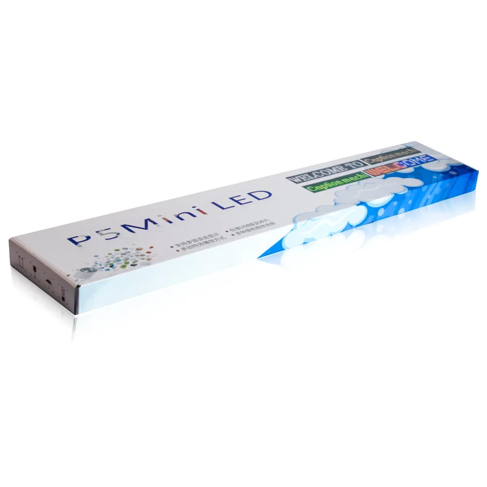 Panneau d'Affichage LED SMD P5 Bleu de 34cm avec Télécommande WIFI, Message Défilant Programmable pour les Entreprises