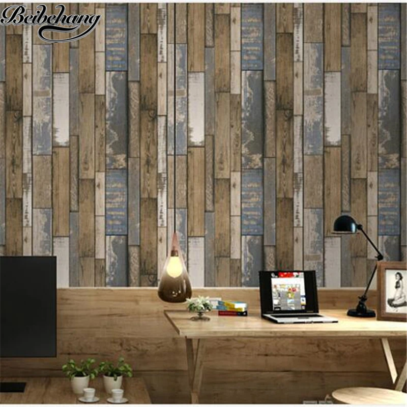 

beibehang Chinese Vintage 3D Revolving Wooden Pattern PVC Wallpaper Bedroom Living Room Study TV Wall Wallpaper papel de parede