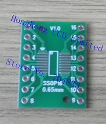 10 unids/lote SOP16 SOP 16 TSSOP 16 SMD a DIP 0,65/1,27mm placa adaptadora