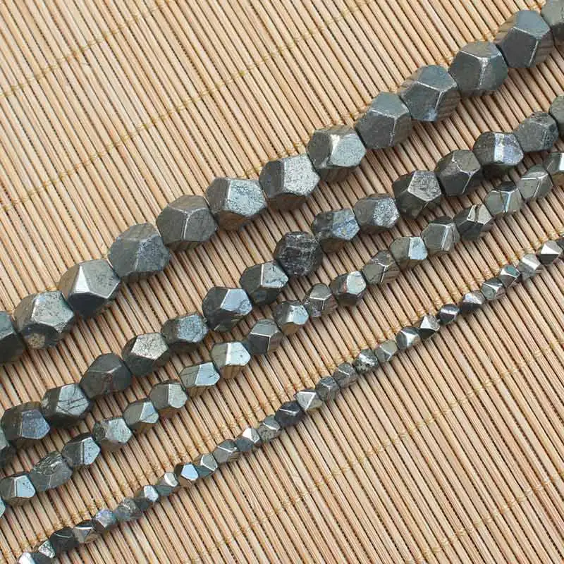 Natural Pyrite Faceted Freeform Loose Beads 15inch per strand,For DIY Jewelry Making !We provide mixed wholesale for all items!