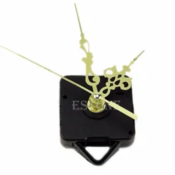 Quartz Wall Clock Movement Mechanism Replacement Parts Kit Simple DIY Gold Hands
