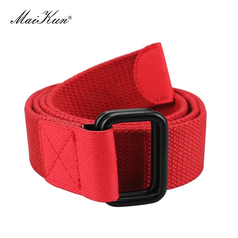 Maikun Men Double Ring Buckle Belt Tactical Canvas Men Belt Casual Harajuku Male Belt For Jeans