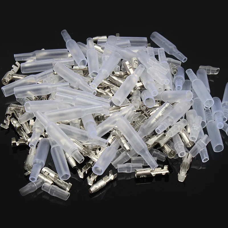 50 Sets 4Mm Bullet Crimp Terminal Wire Connectors Man Vrouw Socket W/Schede