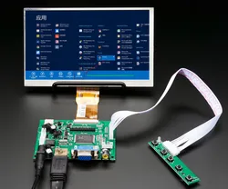7Inch HD LCD Display Screen Monitor Driver Board Control HDMI-Compatible VGA AV For Lattepanda Raspberry Pi Banana Pi