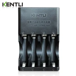KENTLI 1 5v battery rechargeable battery charger free shipping for aaa and aa 1 5v battery dropshipping 4 slots charger