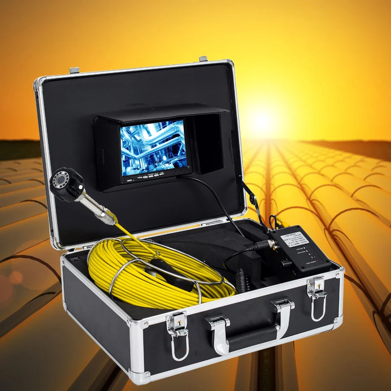 High Quality 7 inch Monitor 20M Fiberglass Cable Sewer Pipe Inspection Camera System Used for Underground Pipe Inspection