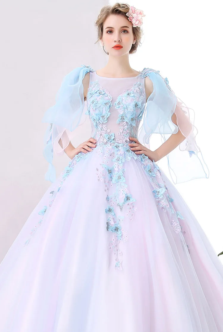 Hellblau jahrhunderts ballkleid mittelalterlichen kleid renaissance-kleid königin Viktorianischen kleid Antoinette/Belle Ball