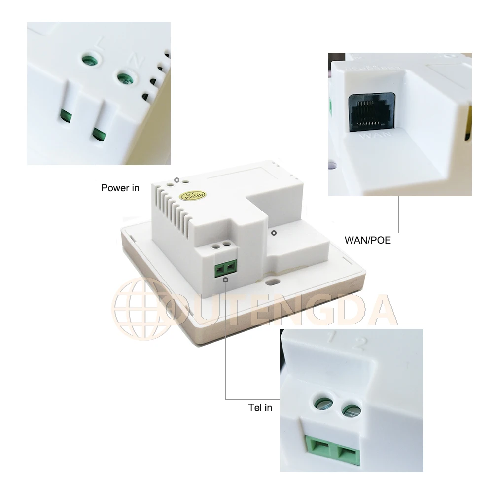 300Mbps Indoor 86-typ Soho Router Smart Home Hotel Steckdose WiFi AP einbau POE Wireless Access Point (wand Box Optional)