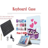 Keyboard Bluetooth Keyboard cover tablet PC PU Leather Stand Case For 10.1\