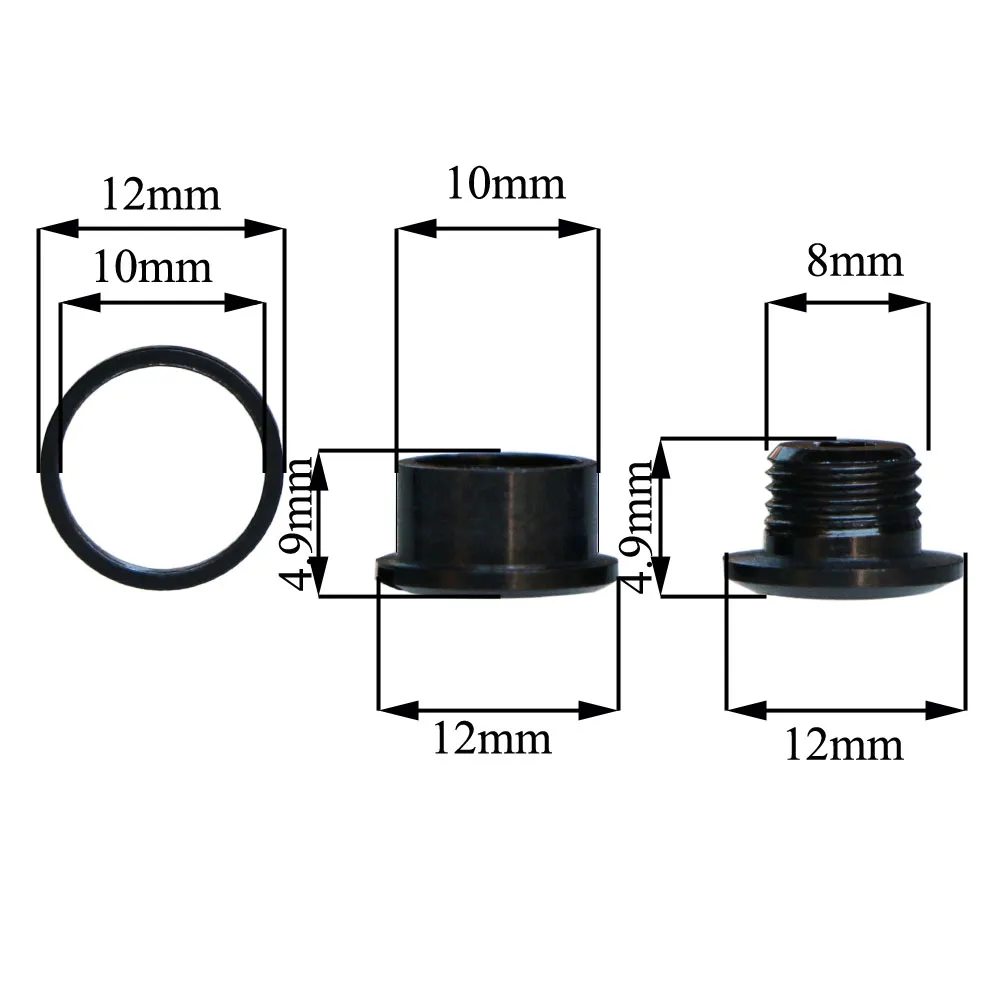 5pc MTB mountain bike folding bike refitting carbon fiber crankset monoblock screw crank chain wheel fix disc bolt nut chainring