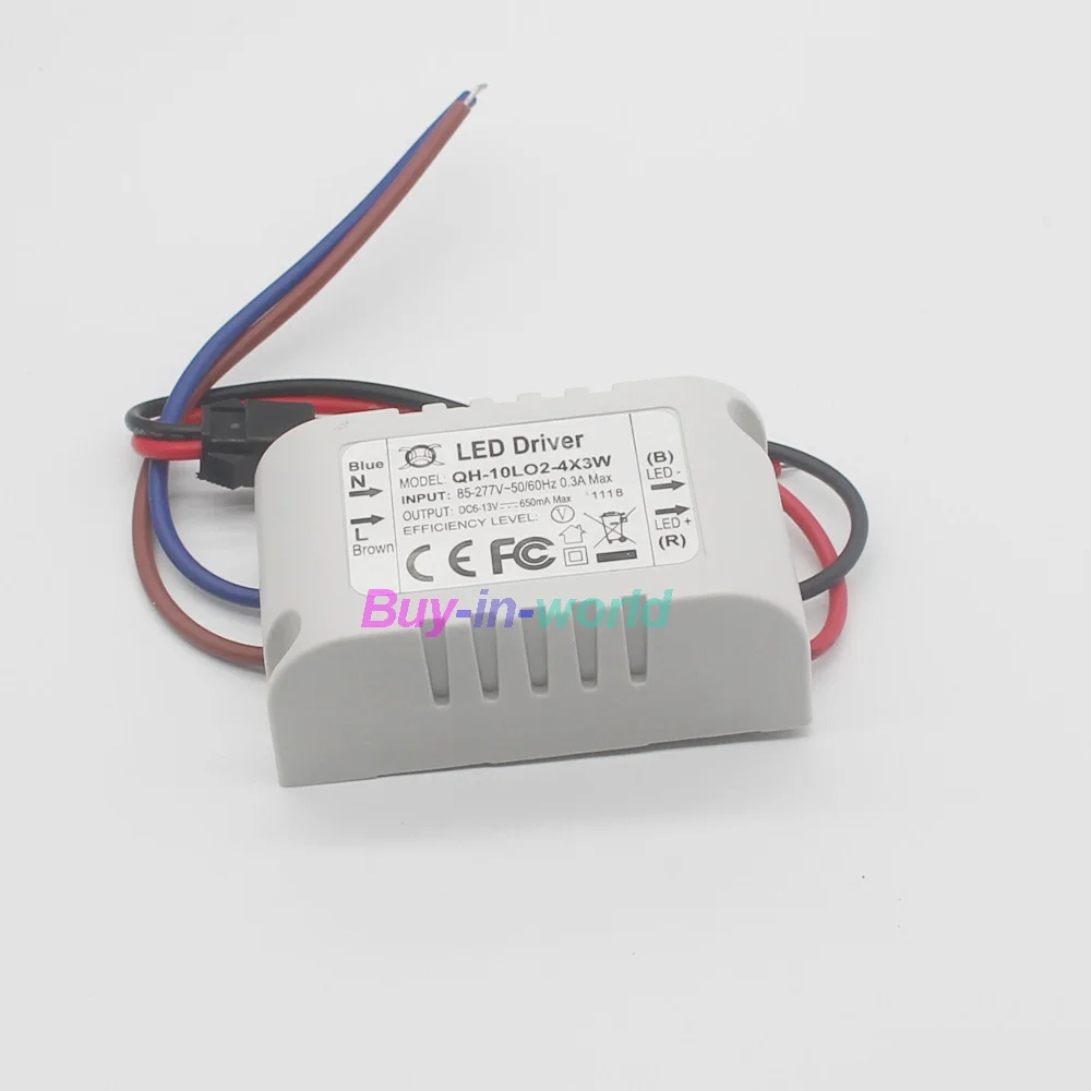 1pc AC 85-265V 2-4x3w 2X3W 3X3W 4X3W 600- 650mA LED Driver Convertor Transformer For Ceiling Light
