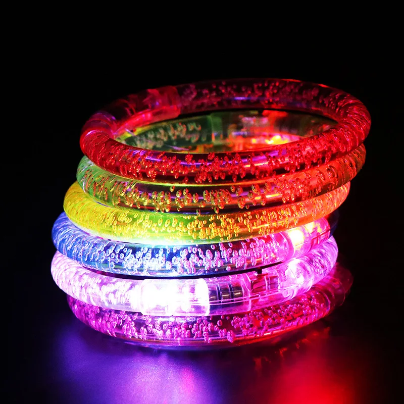 Acrylic Glowing Bracelets Noctilucent Ring Bar Night Party Supplies Flashing Children\'s Small Toys Party Gifts For Girls