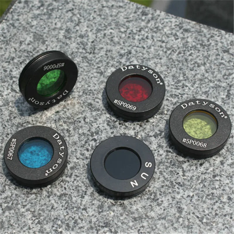 3PCS Datyson 0.965 Inch Yellow Blue Red Astronomical Telescope Accessories Sun / Moon / Nebula Filter