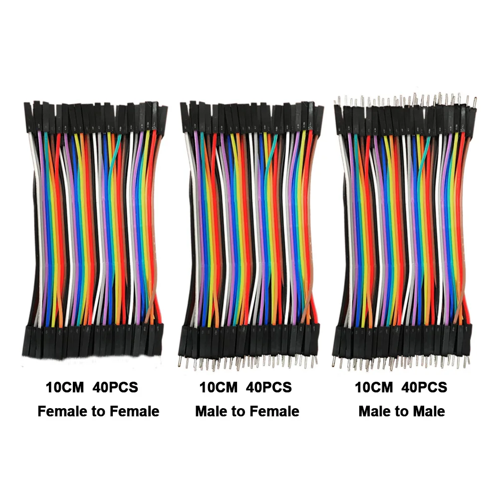 Linia Dupont 120 sztuk 10cm 40Pin M-M + M-F + F-F przewód połączeniowy Dupont kabel dla Arduino projekt DIY płytka prototypowa
