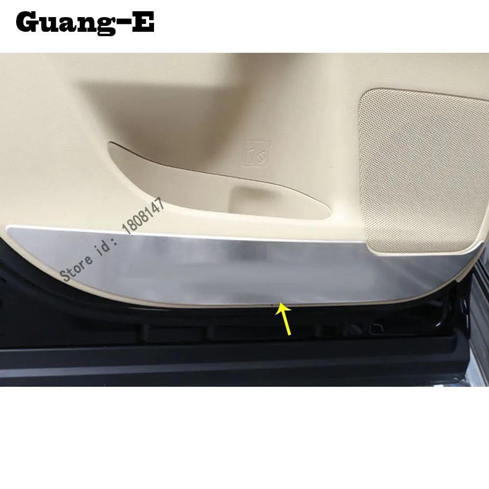 Car Sticker Body Inner Door Protective Styling Cover Anti-Kick Board Trim Parts Panel Frame For Toyota Highlander 2015 2016-2020