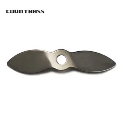 Countbass 50pcs Stainless Steel Propeller Blade, Prop Blades, DIY Topwater fishing lures, Popper, Swim Jigs