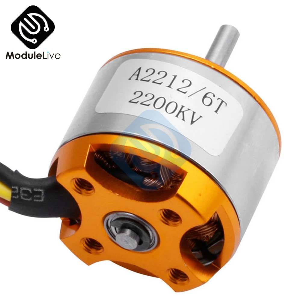 A2212 2200KV 6T Brushless Outrunner Motor DC Motor For RC Aircraft Plane Quadcopter Helicopter Multi-copter 2200 KV