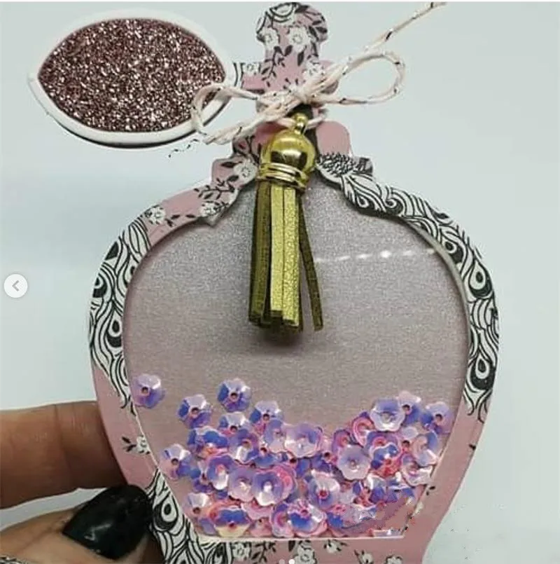 KSCRAFT Perfume Bottle Shaker Card Metal Cutting Dies for DIY Scrapbooking/Card Making/Kids Fun Decoration Supplies