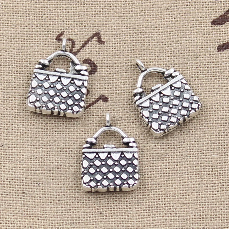 8pcs Charms handbag 18x13mm Antique Making pendant fit,Vintage Tibetan silver color,DIY Handmade Jewelry