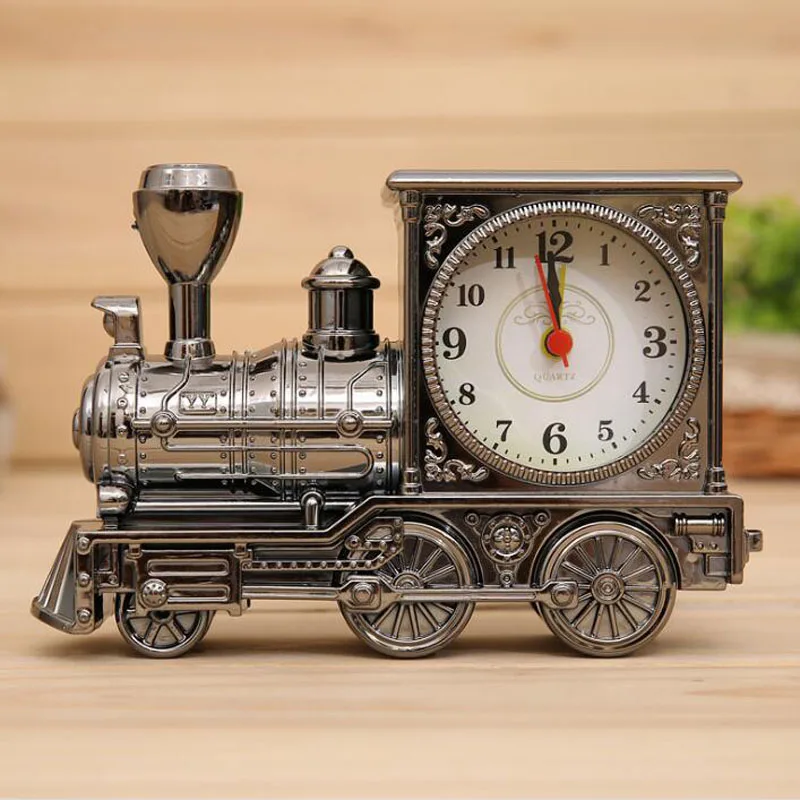 Vintage Retro Train Desk Clock Home Decor 3 Colors Creative Quartz Clocks Best Promotion Gift with Boxes ZA6819