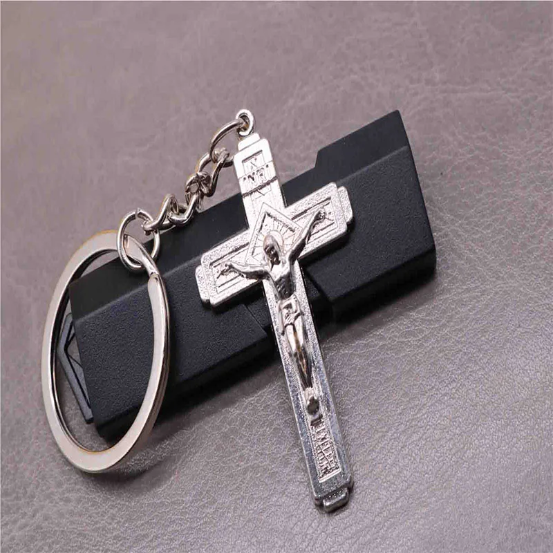 Multi type religious key chain: Jesus Christian cross pendant key chain key chain leather key chain.