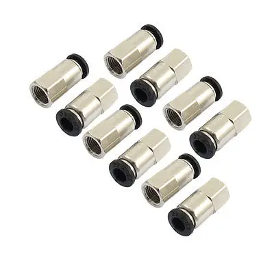 

10 x Straight Quick Connectors Pneumatic Fittings PCF 4/6/8/10/12mm x 1/8" PT/1/4" PT/1/2" PT/3/8" PT Female Thread