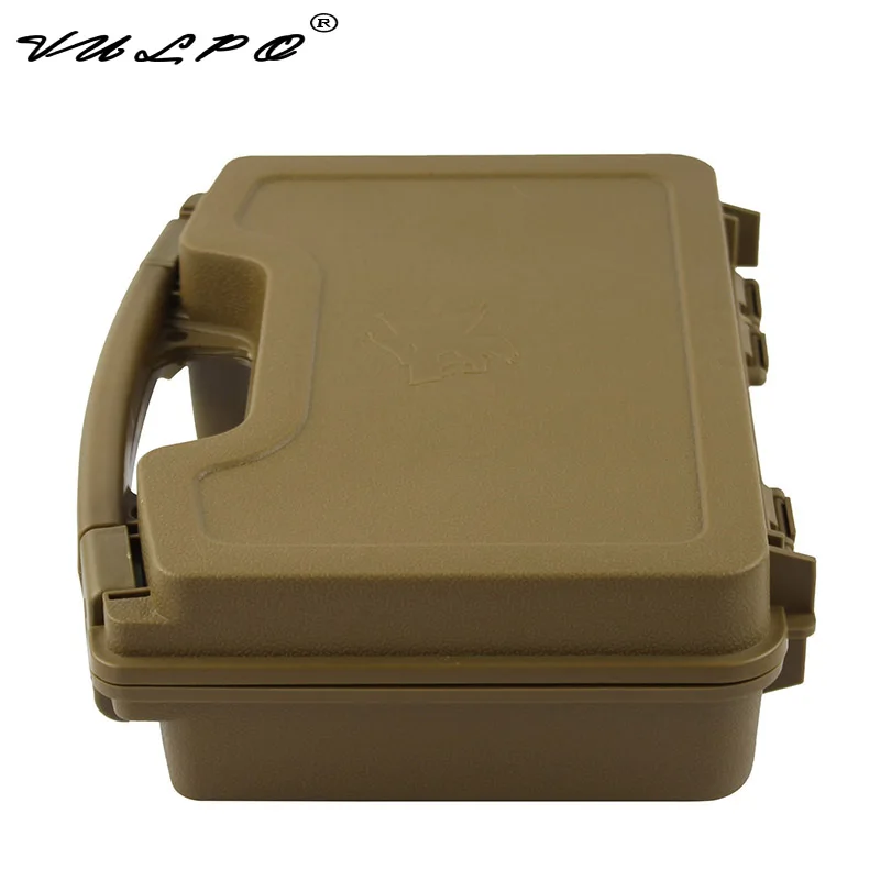 VULPO ABS Pistol Case Tactical Hard Pistol Case Gun Case Padded Foam Lining for Hunting Airsoft Boxs