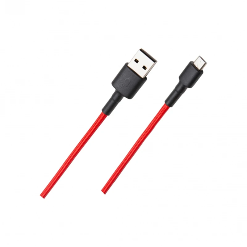 الأصلي شاومي Mi مايكرو USB مضفر كابل 100 سنتيمتر مايكرو USB 2.0 نوع A أسود/أحمر تهمة مزامنة كابل