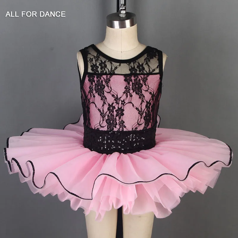 

19806 Pink sequin Bodice with lace overlay Ballet tutu kids ballet costumes dance tutu Performance dancewear tutu