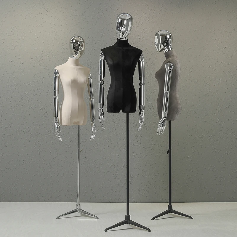 High-end Suede Mannequin Dressmaking Model With Bendable Hand Customized Hot Sale