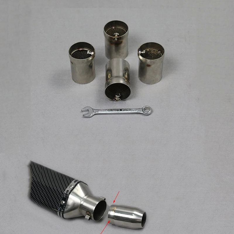 

45-48mm Universal Stainless Steel Muffler Refit Motorcycle DB Killer Silencer System Reduce Noise Silp on For 51mm Exhaust Pipe