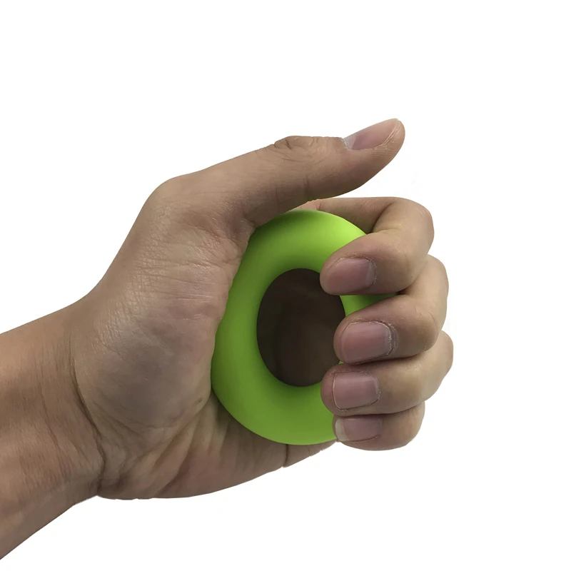 Empuñadura de silicona para entrenamiento de fuerza muscular, agarre de mano fácil de transportar, ejercitador de anillo de Silico para Fitness,