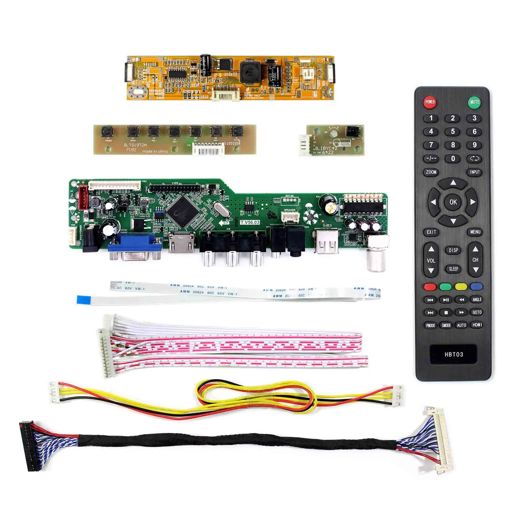 HD MI VGA CVBS RF LCD Driver Board For 21.5