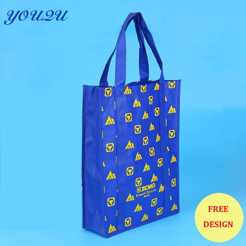 Advertisement bag promotional shopping bag gift bags with non woven material logo priting with own logo