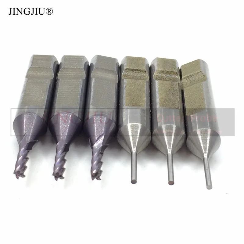 (6pcs)JINGJIU 2.0mm End Milling Cutter with 4FLUTE and 1.0mm Tracer Point for X6/V8 Key Cutting Machine Locksmith Tools