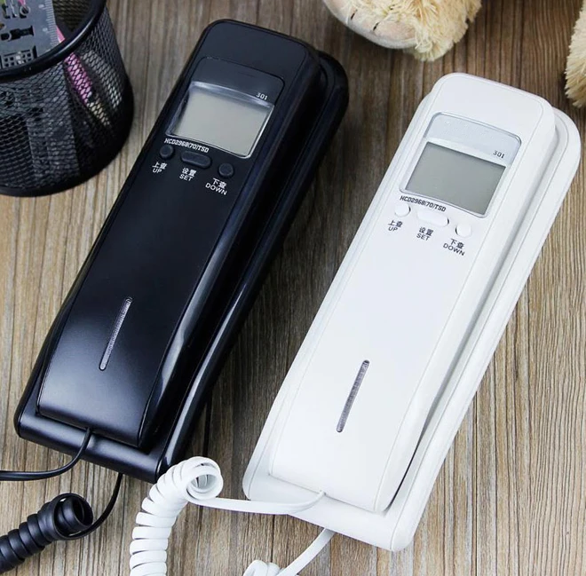 Wall Mounted mini fixed Telephone Corded Phone small Landline Antique Retro For Home Hotel  office  elevator white black