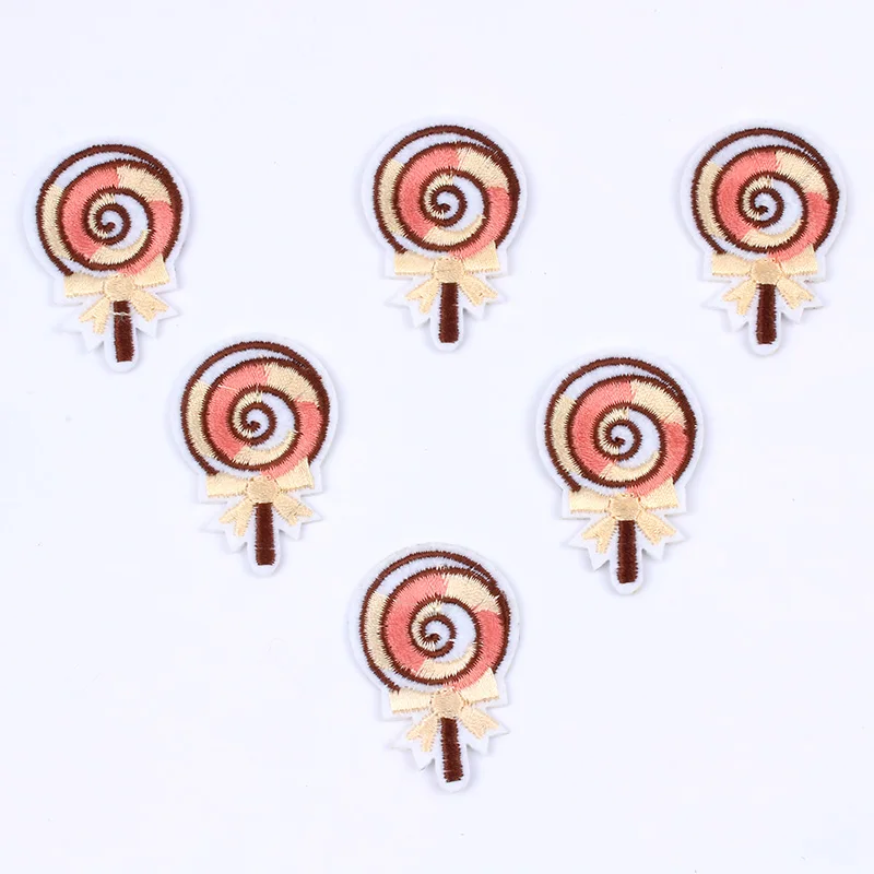 5pcs/lot Iron On Lollipop Patches Carton Stickers for Jeans Coats Kids Clothing Appliques DIY Kids Girl backpack Motif Badge