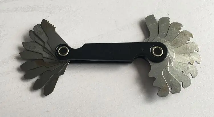 2PCS Metric and Whitworth Measuring Gauge Thread Pitch 60 & 55 Degree Multifunction Tool