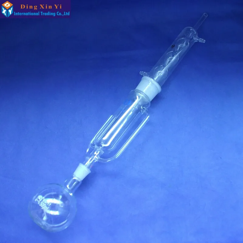 0.5L Extraction Apparatus soxhlet with bulbed condenser,500ml Glass Soxhlet extractor,condenser and extractor body,Lab Glassware