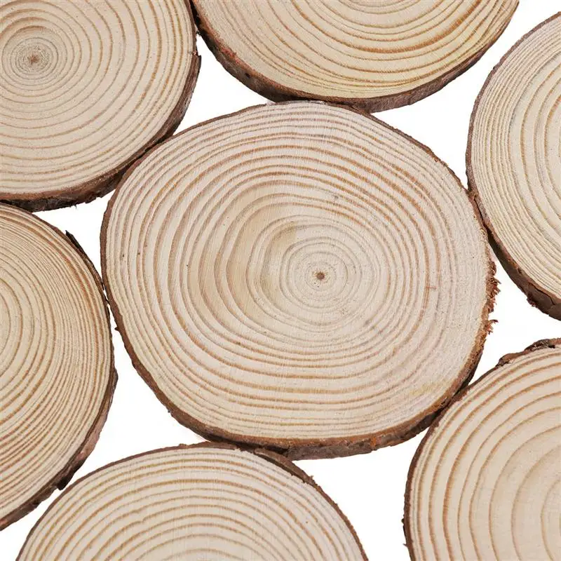 Tree Bark Size 3 Unfinished Christmas Ornaments Round Circle Slices Wood Discs Wood Slices Log Discs DIY Craft For Wedding