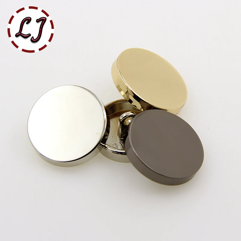 Hot sale 10pcs/lot new fashion decorative buttons high quality plane gold buttons for men shirt suit overcot sewing accessories