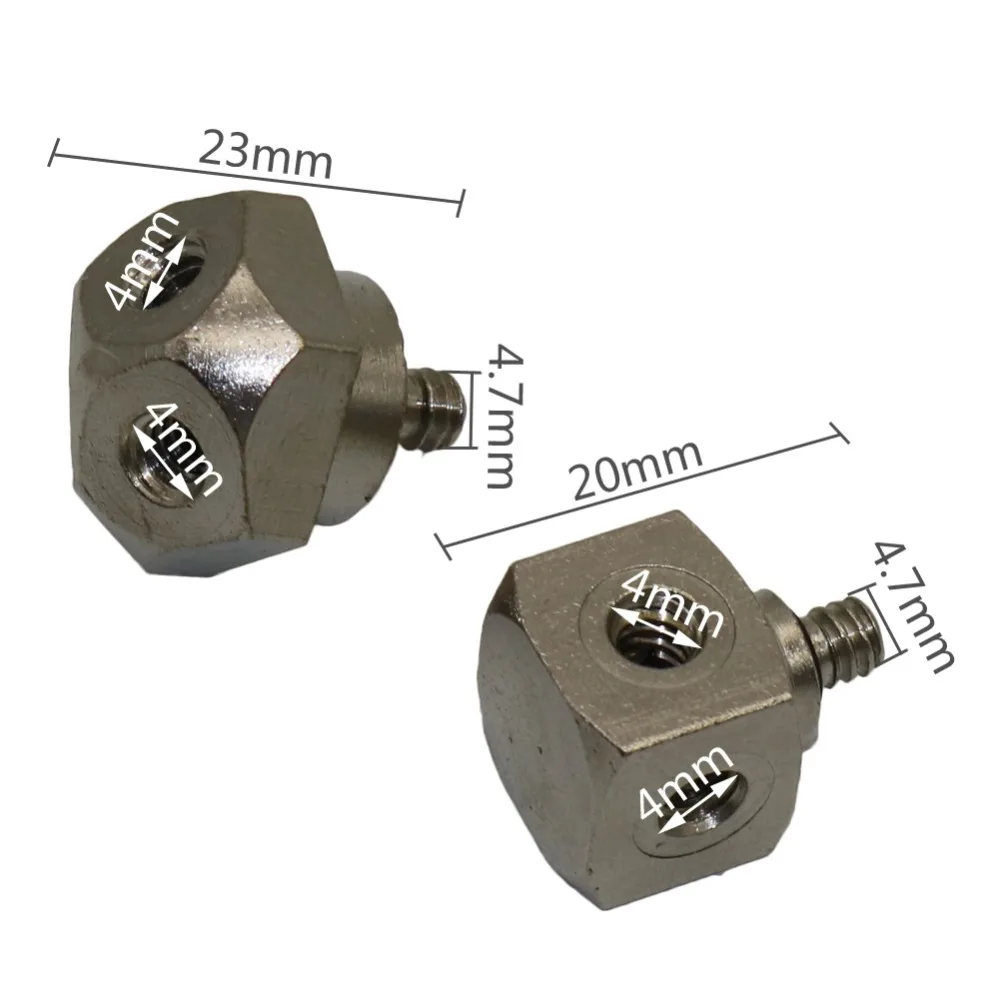 2Pcs High Pressure 3/16 Inch Copper Male Thread Three Holes Four Holes Connectors For Connecting Misting Nozzles Nozzle Splitter