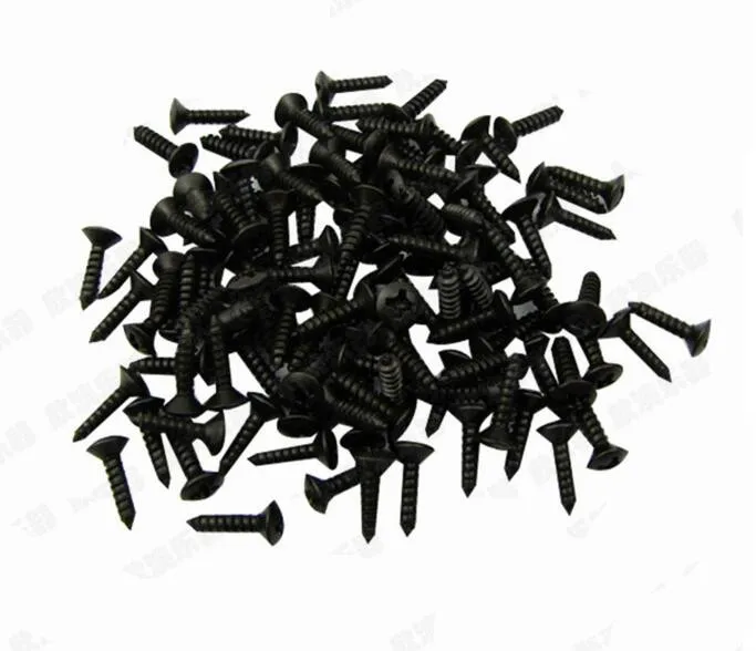 50pcs/lot Wholesale 3*12mm Electric Guitar Bass Screws For Pickguard Back Plate Mount DIY Luthier Tool Pickguard Screws GYH